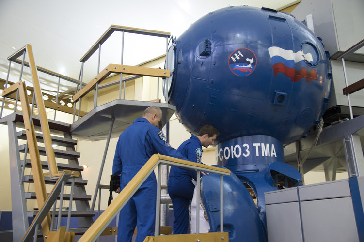 Thomas and Oleg during training at GCTC