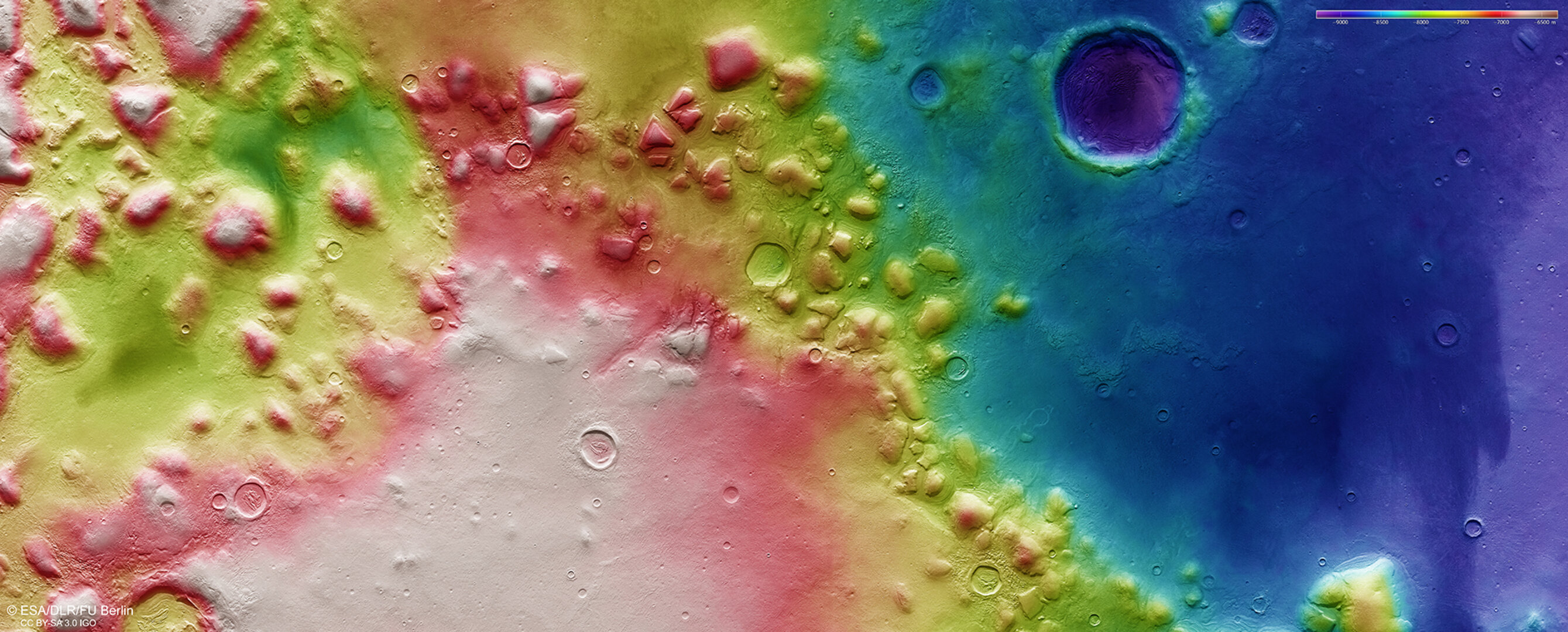 Topography of Colles Nili