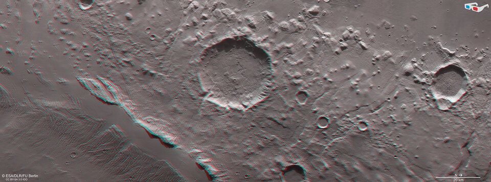 3D view in Acheron Fossae