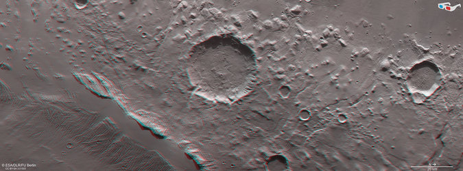 3D view in Acheron Fossae