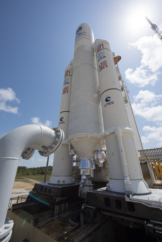 Ariane 5 flight VA233 on launch pad