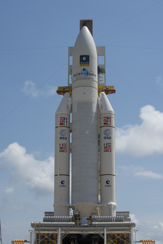 Ariane 5 flight VA233 on launch pad