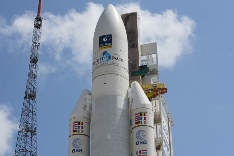 Ariane 5 flight VA233 on launch pad