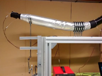 Cryogenic articulation test with insulated flexhose 