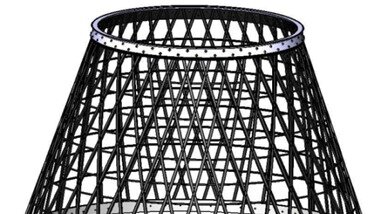 Demonstrator of Carbon anisogrid payload adapter