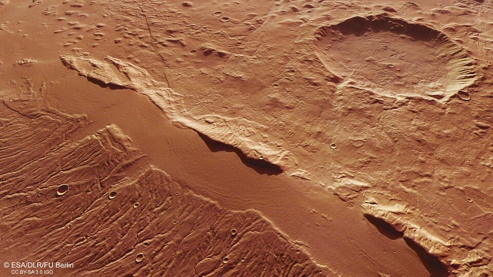 Perspective view in Acheron Fossae