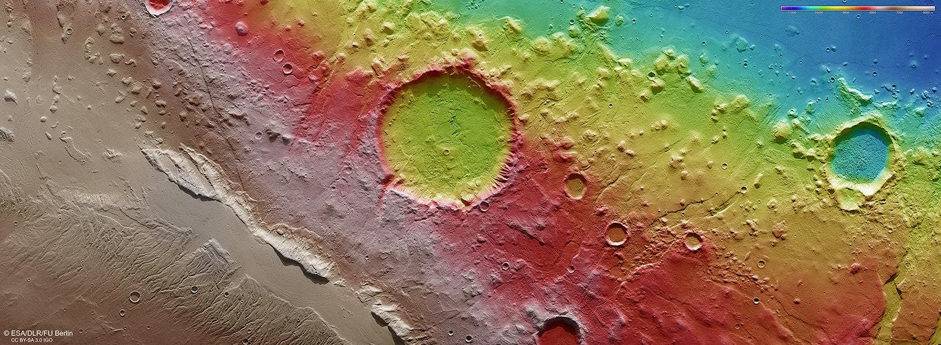 Topography of western Acheron Fossae