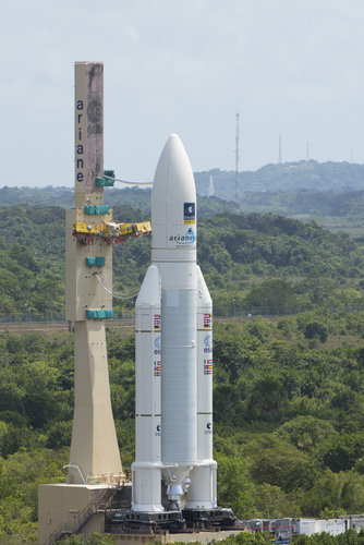 Transfer of Ariane 5 flight VA233 from the BAF to the launch pad