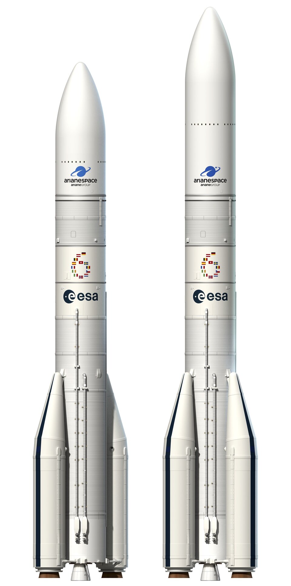 Die Ariane-6 gibt es in zwei verschiedenen Konfigurationen 