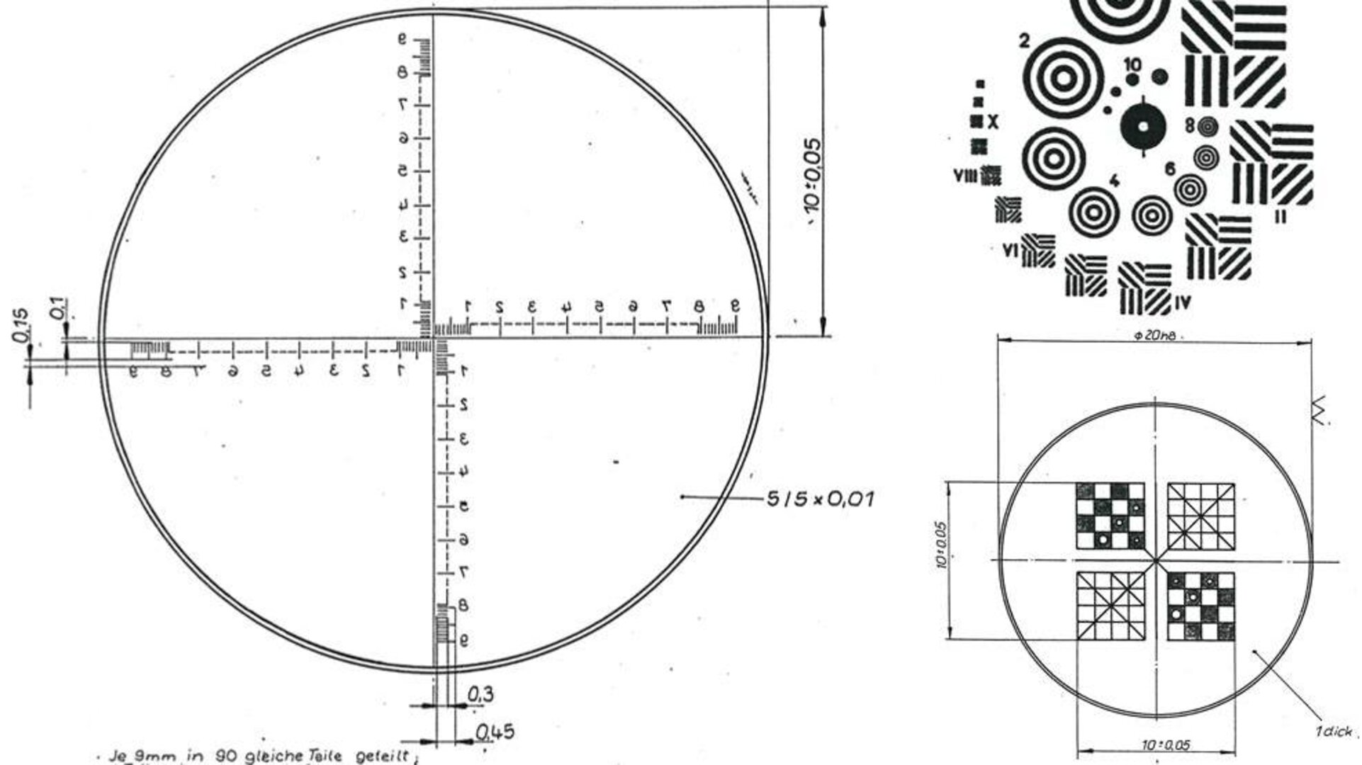 Collimator test targets