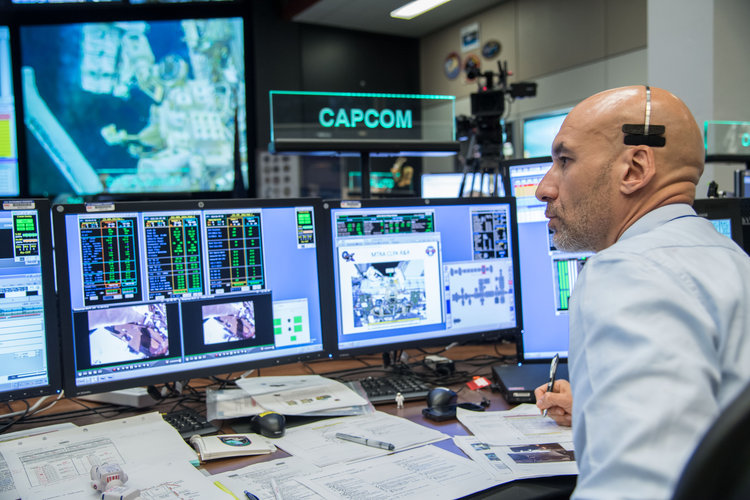 Luca at Houston mission control