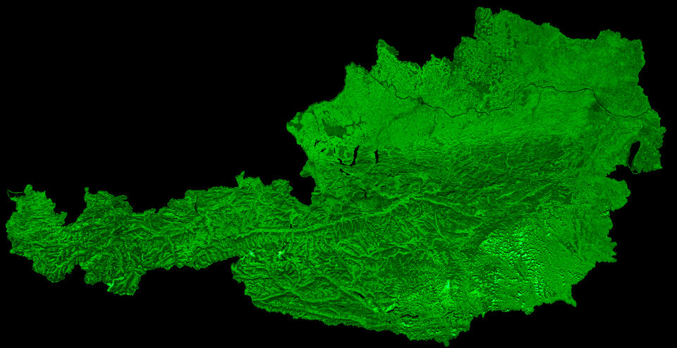 Austria from orbit