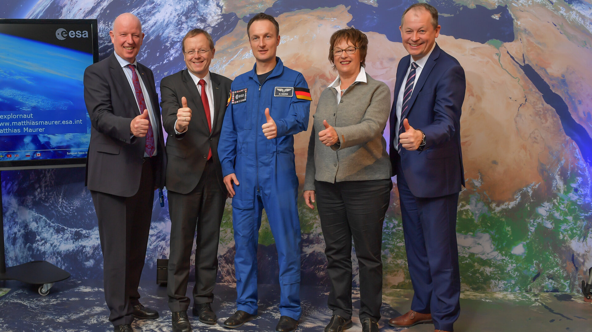 Vorstellung des neuen ESA-Astronauten Matthias Maurer am 2. Februar 2017. 