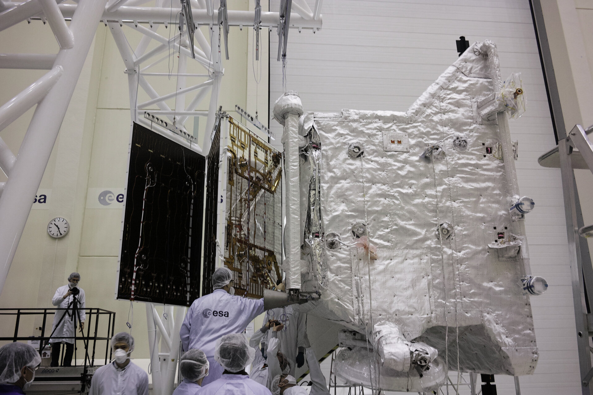 BepiColombo solar wing deployment test 