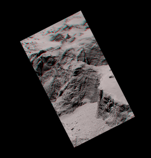 Comet cliff in 3D