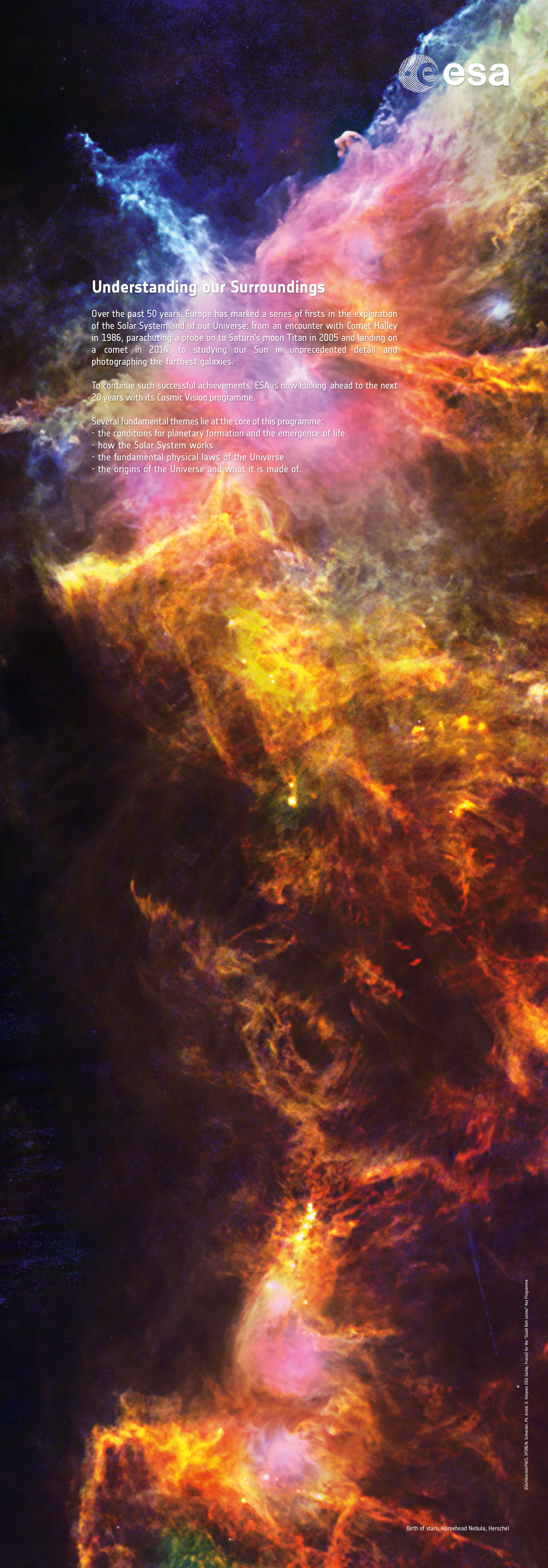 Birth of stars, Horsehead Nebula, Herschel