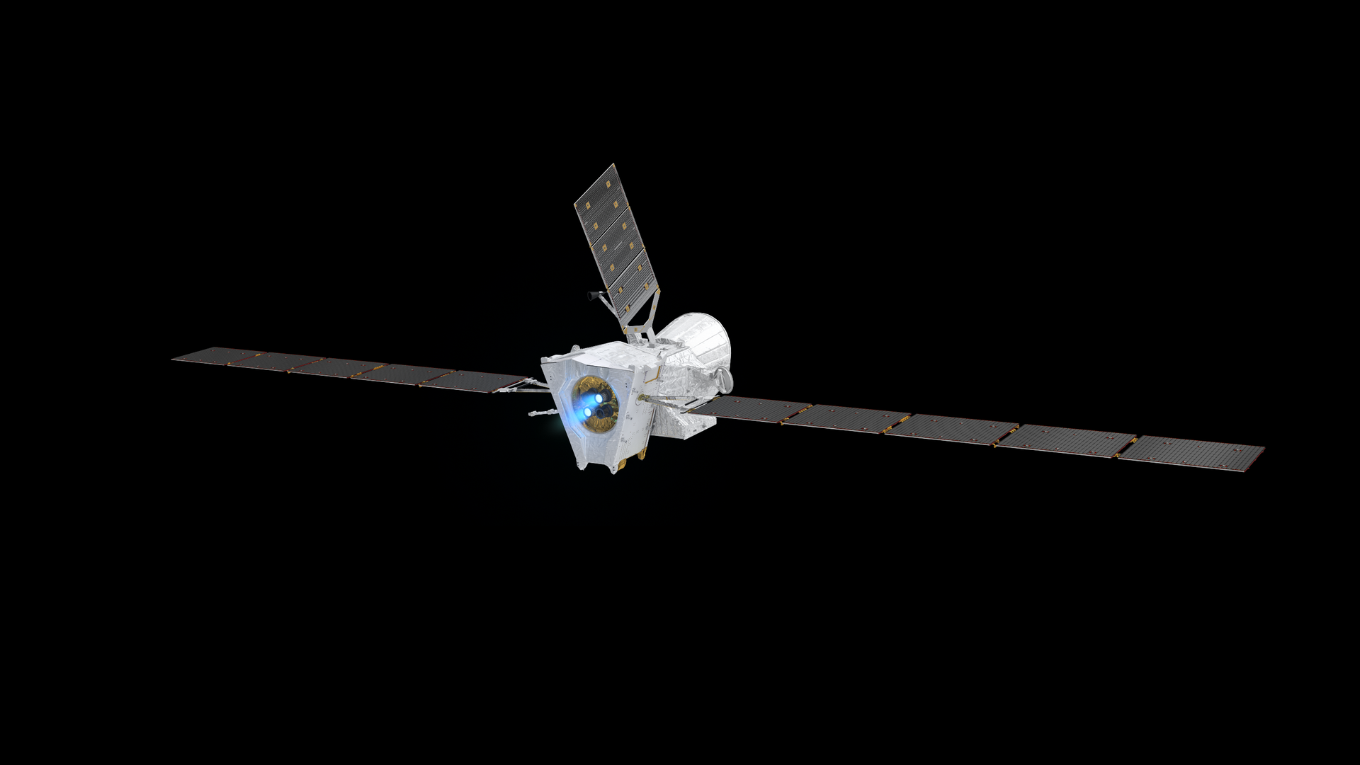 Sonda BepiColombo v přeletové konfiguraci