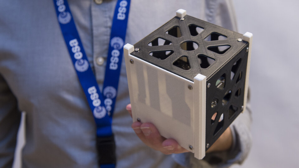 A single CubeSat unit can be held in one hand 