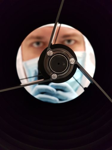 Looking into the Cheops telescope tube