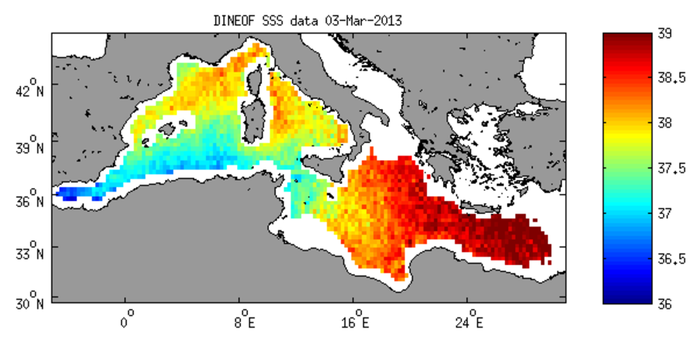 Mediterranean Sea salinity