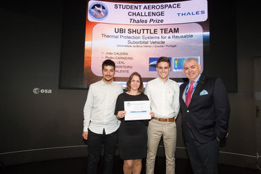 Awards ceremony for winning teams of the Student Aerospace Challenge
