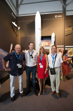 Community of Ariane Cities members at the ESA pavilion