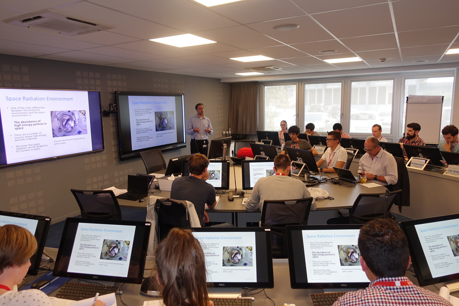 Students participating in last year’s training course in the Training & Learning Centre (TLC) in Belgium