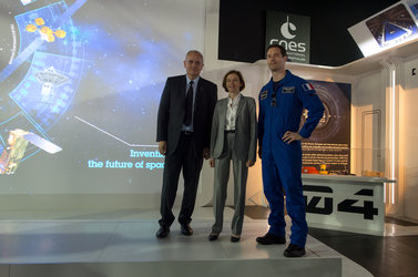 Florence Parly meets ESA astronaut Thomas Pesquet