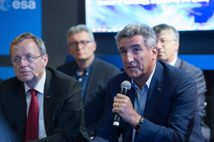 Franco Ongaro during an interaction with media on ‘Space 4.0’