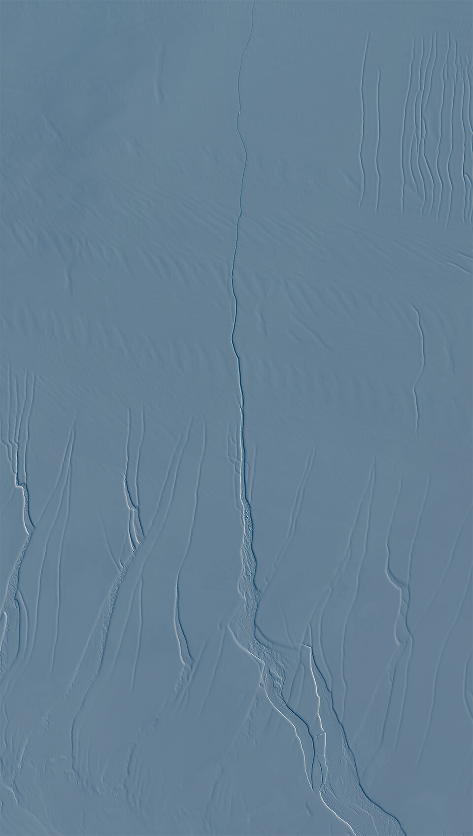 Riss im Eisschelf Larsen C, aufgenommen von Sentinel-2A 