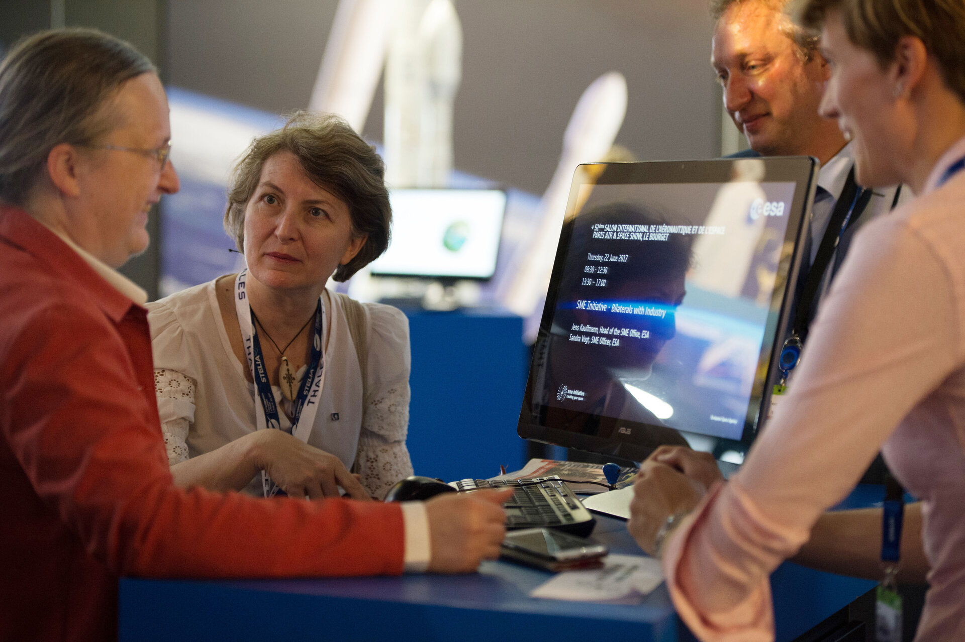 Isabelle Duvaux-Béchon at the ESA Pavilion