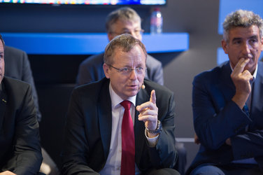 Jan Wörner during an interaction with media on ‘Space 4.0’