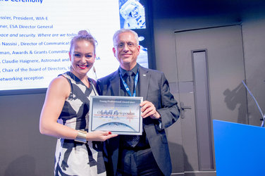 Olympia Kyriopoulos during the WIA-E Awards Ceremony at ESA Pavilion