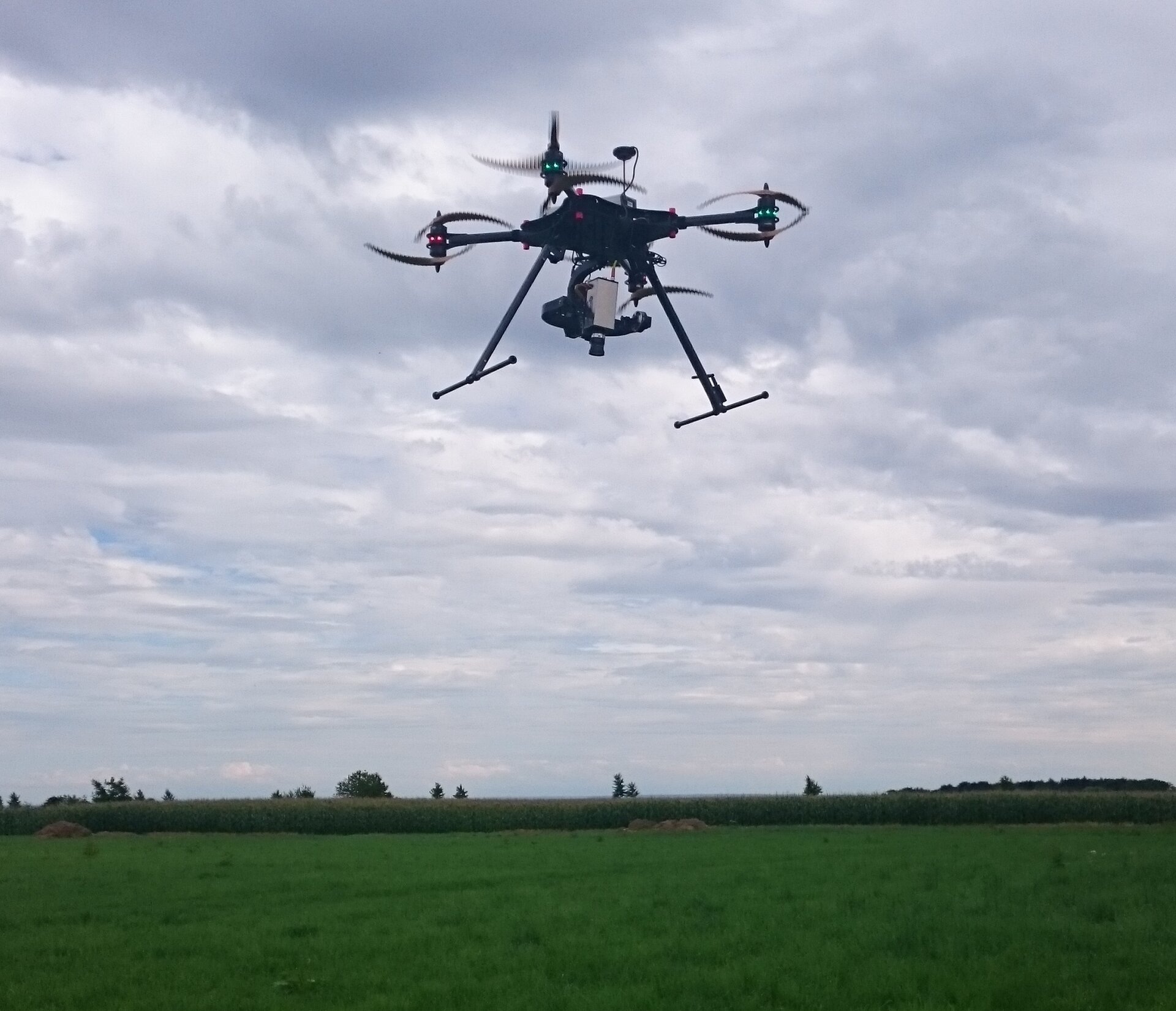 Een drone met een hyperspectrale camera aan boord