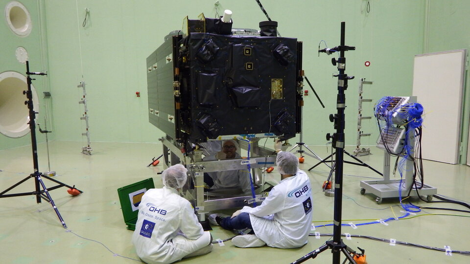 Galileo in acoustic test chamber