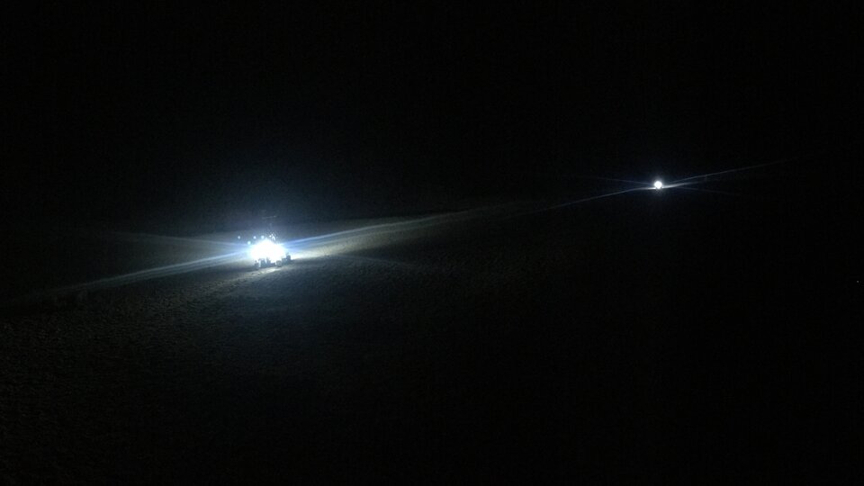 Two rovers during night testing