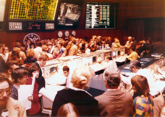 Crowds during ESOC's first public day 1974