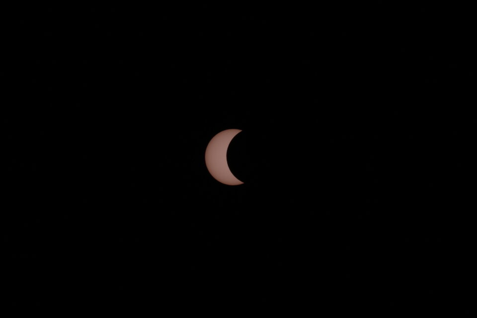 Eclipse parcial desde Kourou