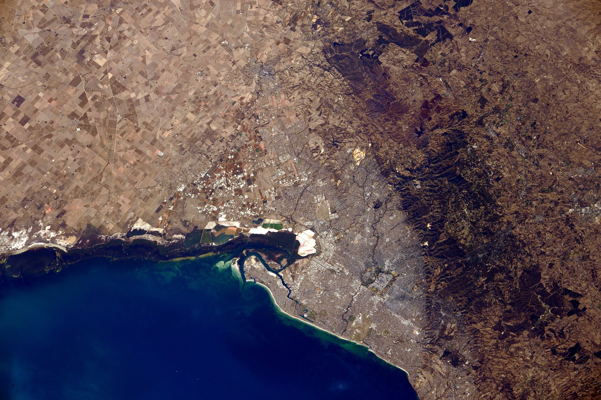Adelaide, Australia as sen from the ISS