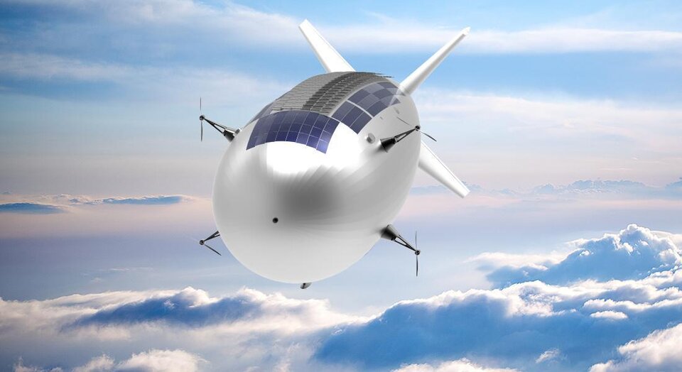 Thales Alenia Space’s Stratobus airship, an example of an aerostatic HAPS platform.