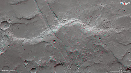 Sirenum Fossae in 3D 