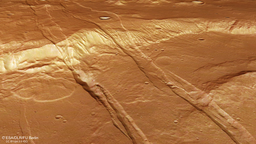 Sirenum Fossae perspective view