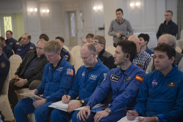 Briefing in Karaganda for the landing of Soyuz MS-05