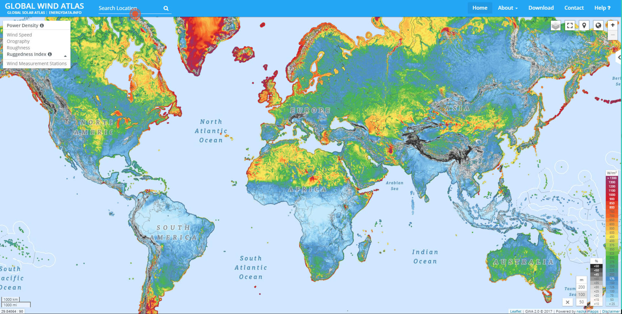 Global Wind Atlas Map 