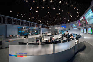 ESOC control room: Flying a mission depends on the ability to test and identify technical problems in ground system hardware and software before these are put into use