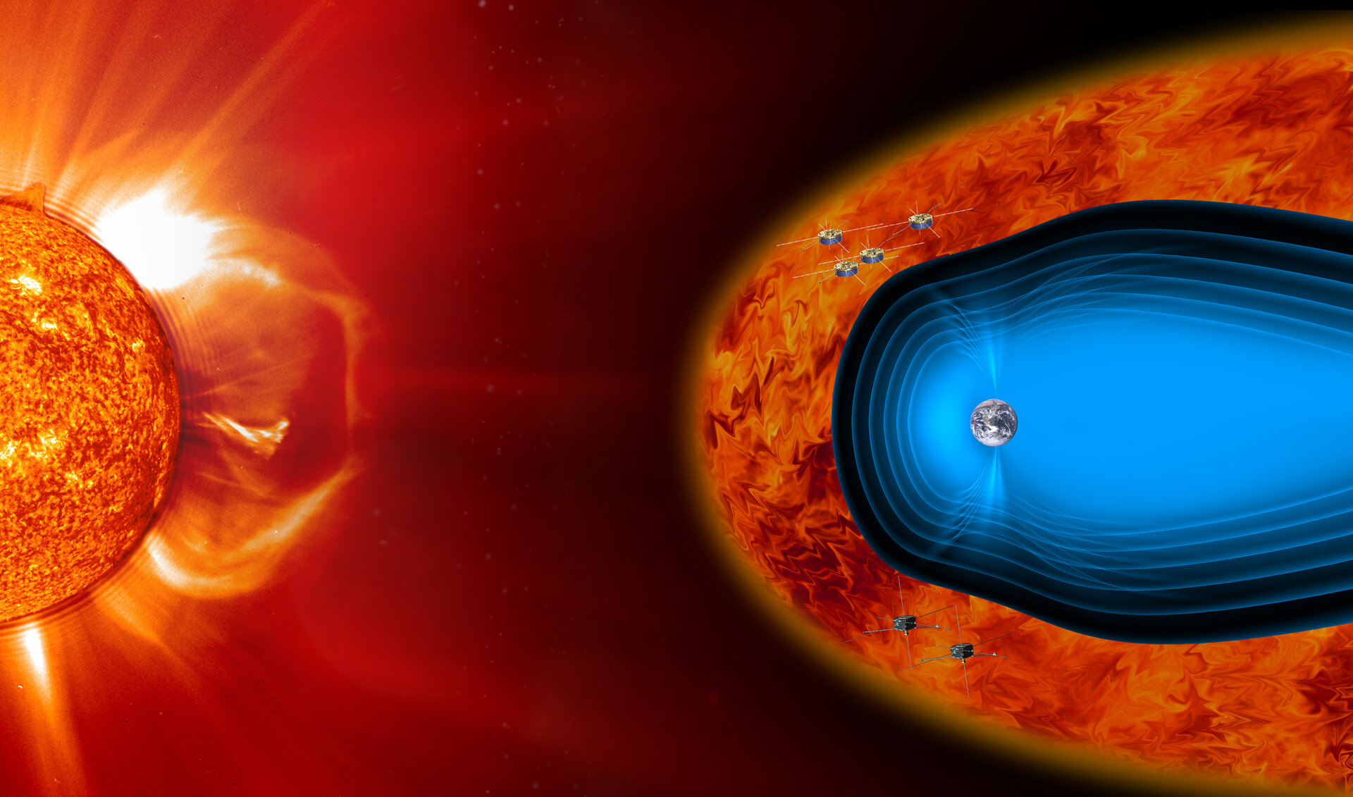 The magnetosheath in Earth's magnetic environment.