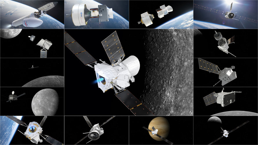 BepiColombo image montage