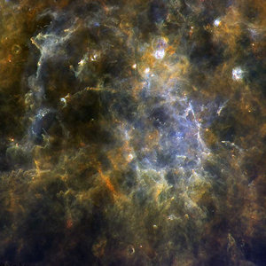 Chaotic web of filaments in a Milky Way stellar nursery