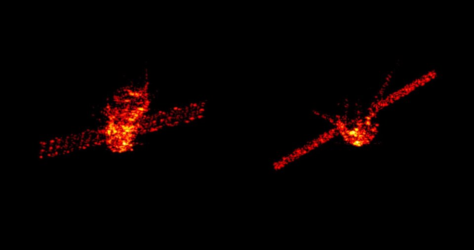 Radar image of China’s Tiangong-1 space station