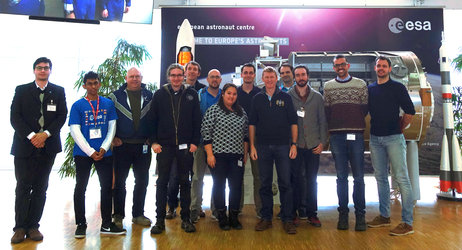 Students with Tim Peake at the European Astronaut Centre